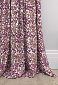 Leaf Vine, Claret - Made to Measure Curtains